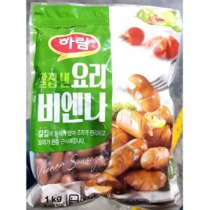 칼집비엔나(하림 냉장 1K)/캠핑/구이/쏘세지/간식/아이들/바베큐/맛있는/쏘시지/바/핫도그용/가정용/볶음