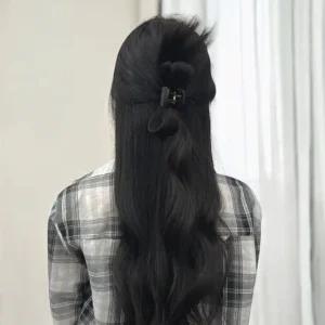 가시번 가발 집게핀 다크브라운 반묶음 반머리 (WFGG4G0)