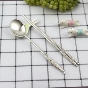 DMK 스테인리스 버드 컬러 레이 저 수저 1P OPP포장 스테인리스 젓가락 버드 컬러 레이 저 1