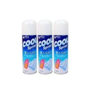 리빙굿 쿨스프레이(220ml) 3개 옷에뿌리는 쿨스프레이 뿌리는에어컨 아이스쿨 급속냉각