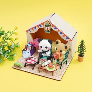 정인아트 조립식 미니어처 글램핑 (2개입) / 만들기 재료 / 부자재