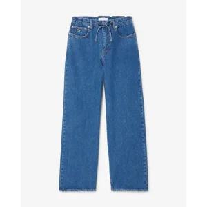 라코스테 (여성) 25SS 와이드핏 컬러데님 바지 HF2448-55G 36L(블루) 683383