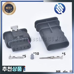 5핀 1- 1718806 -1 4F0 973 705 여성  남성 자동차 전기 커넥터 방수 공기 유량계 센서 플러그 4F 0973705