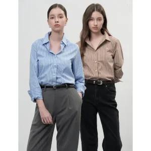 GENERAL IDEA 김수미PICKWOMAN 스트라이프 리벳 셔츠 [2COL] / WBE3L03505 708935