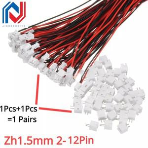 10 짝세트 미니 소형 마이크로 ZH 1.5 2P 3P 4P 5P 6P 7P 8P 9P 11P 12Pin JST Zh1.5mm 커넥터 와이어 케이