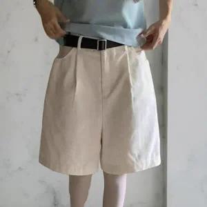 [옷자락]여성 키치무드 골덴 코듀로이 밴딩 반바지