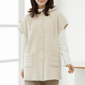 (~88size)[THE BLACK] 로나스나그랑후드조끼 VED6043_YC