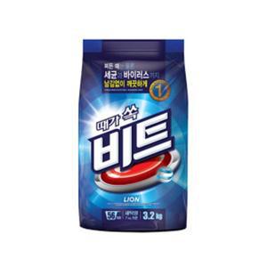 비트세제 3.2kg 가루세탁세제 파우치 탕비실 주방 입주 이사 청소 세제 3.2kg