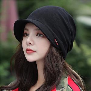 빵모자 여성용 니트 헤드 따뜻한 패션 모자 야외 가을 캡 두꺼운 심플 여성 단색 방풍 겨울