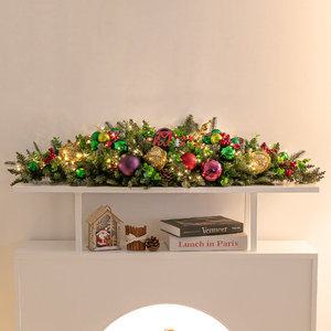 크리스마스 장식 가랜드 센터피스 LED 메리볼 100cm 소품 데코 행사 촬영 파티 벽