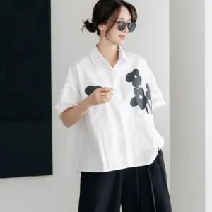 S2202 플라워 나염 반팔셔츠