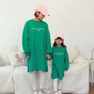 [무지개나무]엄마딸커플룩 카멘테자수원피스