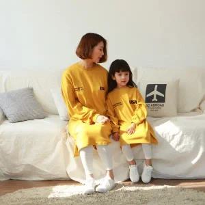 [무지개나무]엄마딸커플룩 USA자수원피스