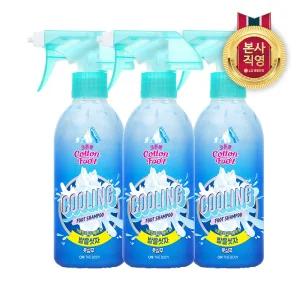 온더바디 코튼풋 발을씻자 풋샴푸 쿨링 발샴푸 385ml 3개