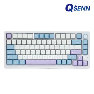 큐센 Q75 PBT 풀윤활 가스켓 유무선 기계식 키보드  블루퍼플 오테뮤 크림옐로우 PRO