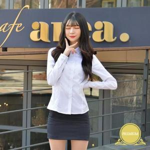 [MENMNN84_52GW]교복셔츠 여성셔츠 밝은블루) -4XL(각카라