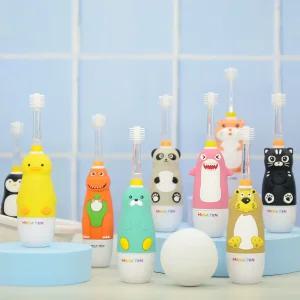 메가텐 유아 키즈 360도 전동칫솔 귀여운 동물 캐릭터 소닉 싱글팩(전동칫솔 몸통, 리뉴얼 리필 1개) 