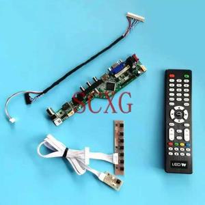 모니터 패널 아날로그 TV 컨트롤러 보드 LP121WX3 LTN121AT07 DIY 키트 30 핀 LVDS USB VGA AV RF 12.1 인