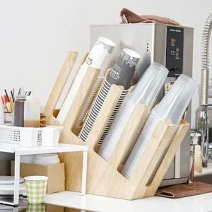 [아우트]컵정리대 탕비실진열대 일회용컵진열대 4구