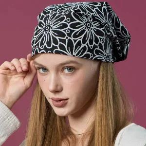 [KOLEAT]자외선차단 반다나 플라워 헤어두건 손수건 [BLACK]
