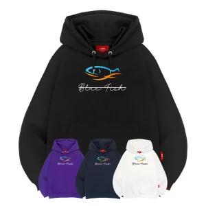 엘라모 3H 블루피쉬 후드티 남녀공용 빅사이즈 M~4XL