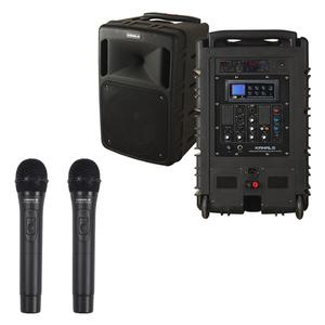 카날스 BK-1050N 핸드 헤드셋 마이크 충전식 무선 앰프 이동식 USB SD카드 MP3 블루투스 2채널 스피커 무선마이크 공연용 행사 야외 강의용 강연 500W 