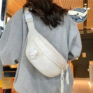아이보리 여행용 크로스백 스타일리시 벨트백 허리가방 남자힙색 여행용힙색 허리쌕 힙백