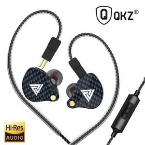 QKZ 유선 이어폰, 마이크 포함, HiFi 음악 모니터 베이스 헤드폰, 스포츠 게이밍 이어버드용 노이즈 캔슬링