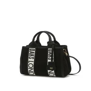 닥스 액세서리 여성 24FW [스테디셀러] 블랙 로고프린트 캔버스 토트백 WCBA4F565BK