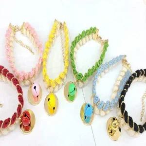 [콩심팥심]강아지 두줄 방울 목걸이 1P 반려견 이름표 팬던트 애견산책목줄