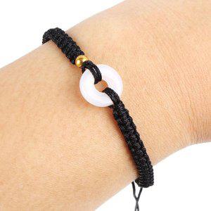 화이트 팔찌 행운 수능 서클 매듭 연예인 가죽