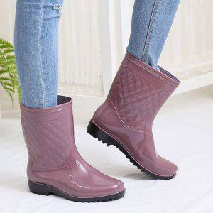 767 여성장화 패션장화 방수 시장장화 체크장화