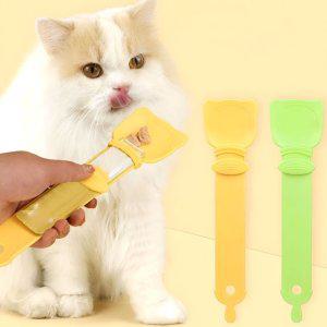 고양이 간식 아기자기 츄르 스푼형 먹이 반려동물용 스푼