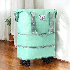 바퀴 캔버스백 숄더백 2단 캐리어 빅맥스 민트
