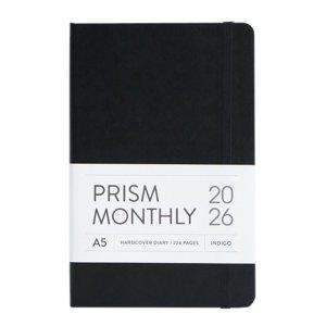인디고 다이어리 2026 프리즘 A5 먼슬리 스케줄러 (날짜형 25절 월간) (블랙)