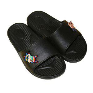 아동 가벼운 와이핏 슬리퍼 짱구 블랙 1P 여름 슈즈