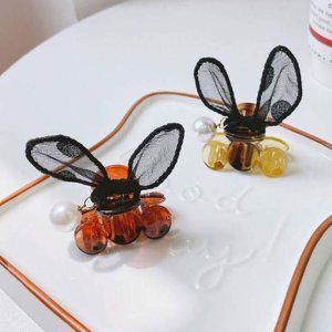 나비모양 집게삔 여성 반머리 3개세트 헤어핀