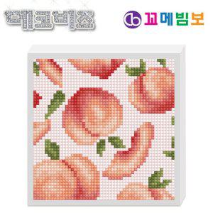 D02 꼬메빔보 복숭아 보석십자수 150 데코비즈