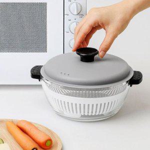 내열유리 전자레인지 찜기 원형 조리용기 1L 1.5L 가열용 찜통