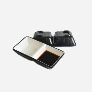 가정 업소용 투톤 멜라민 두칸종지 소스접시 반찬그릇