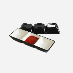 가정 업소용 투톤 멜라민 세칸종지 소스접시 반찬그릇
