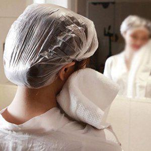 비닐 샤워캡 투명 위생모자 헤어캡 일회용