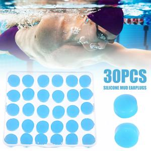 30pcs 실리콘 귀 플러그 잠자는 수영을위한 재사용 가능한 실리콘 귀마개 비행 소음 감소 유연한 귀 플러그 공부