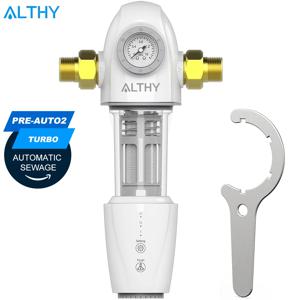 ALTHY PRE-AUTO2 자동 플러시 역세 프리필터 스핀다운 침전물 정수 필터 중앙 집 전체 정수기 시스템