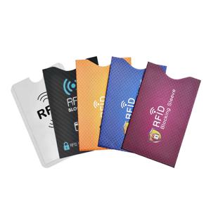 RFID 방지 카드홀더 NFC 차단 리더 잠금 ID 은행 카드홀더 케이스 보호 금속 신용 카드 케이스, 알루미늄 호일, 5 개