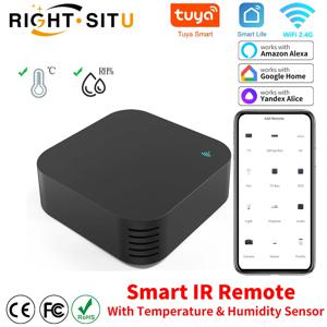 투야 스마트 IR 리모컨 온도 습도 센서, 에어컨 TV DVD AC용, 알렉사 구글 홈과 작동