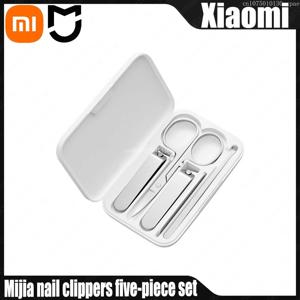 XIAOMI MIJIA 비스듬한 손톱깎이 5피스 미용 가위 귀 스푼 귀 스푼 발 연삭 페디큐어 손톱깎이