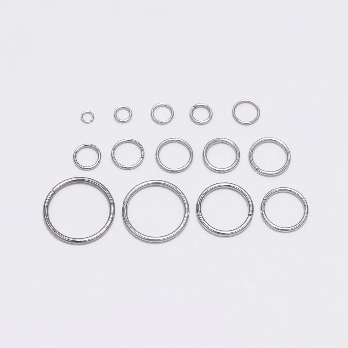 30-200Pcs 3-25mm 스테인레스 스틸 분할 링 오픈 단일 루프 점프 링 커넥터 DIY 쥬얼리 결과 액세서리 만들기