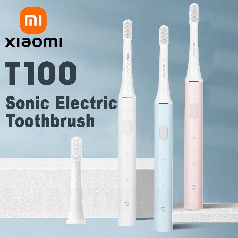 샤오미 미지아 T100 음파 전동 칫솔, 무선 USB 충전식, 방수 초음파 자동 칫솔