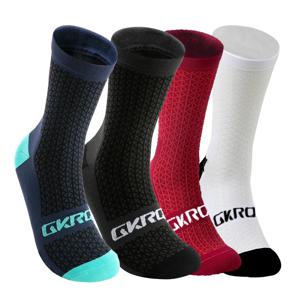 GKRQ 4pairs 2023 새로운 사이클링 양말 자전거 간호사 압축 도로 자전거 러닝 Mtb 무릎 높이 흰색 스포츠 웃긴 브랜드 블랙